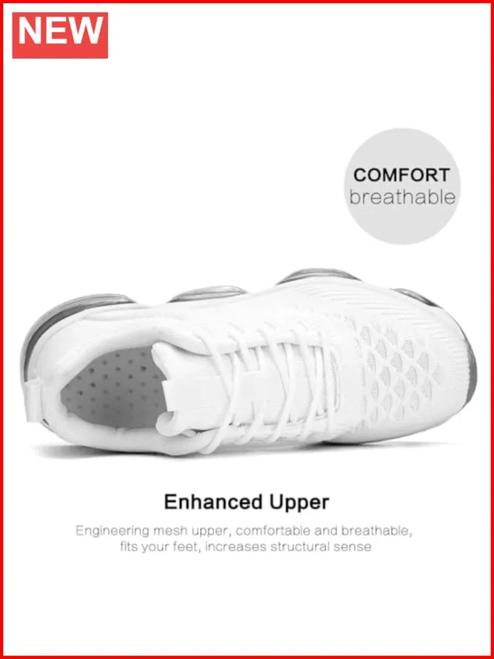 Air Cushion Walking Running Shoes Sneakers Breathable Sport Gym Fitness Cross